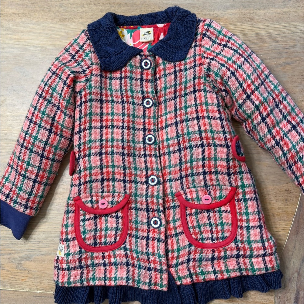 Colorful Kids Checkered Coat